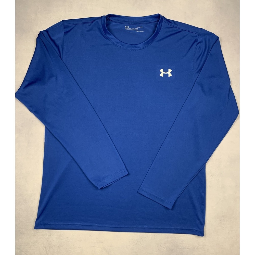 Under Armour HeatGear Long Sleeve Shirt Mens‎ L Blue Athletic Training Shirt